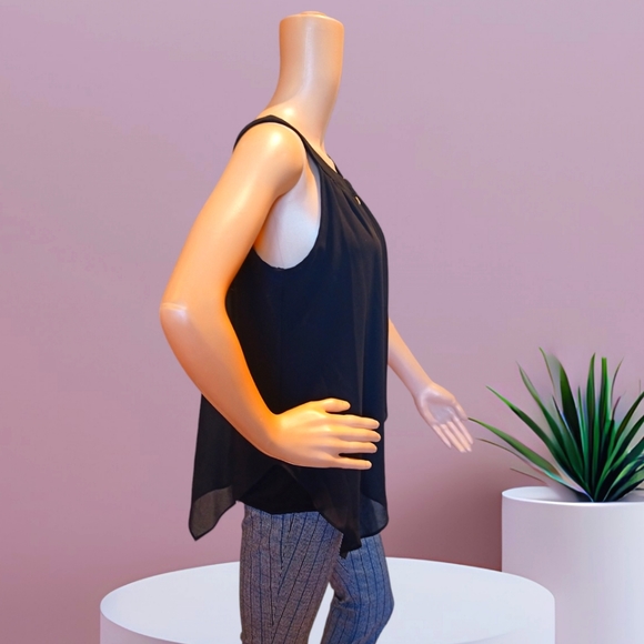 IZ Byer Women's Black O Ring Halter Neck Blouse - Picture 12 of 16